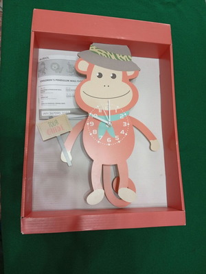 Παιδικό ρολόι εκκρεμές Μαιμού AURIOL σαν καινούργιο