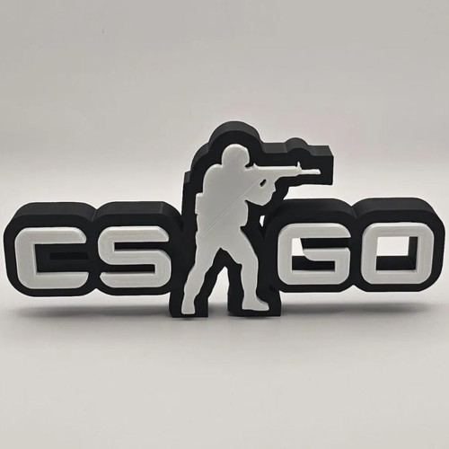 CSGO logo new, gaming setup decoration