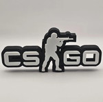 CSGO logo new, gaming setup decoration