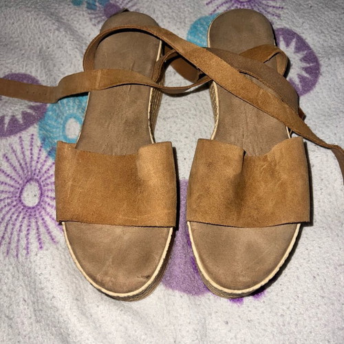 Estil platform shoes used, brown, size 41, 6cm heel
