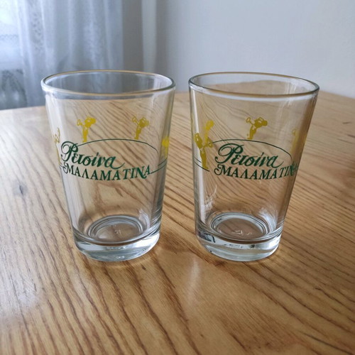 Malamatina glasses like new, set of 2 pieces