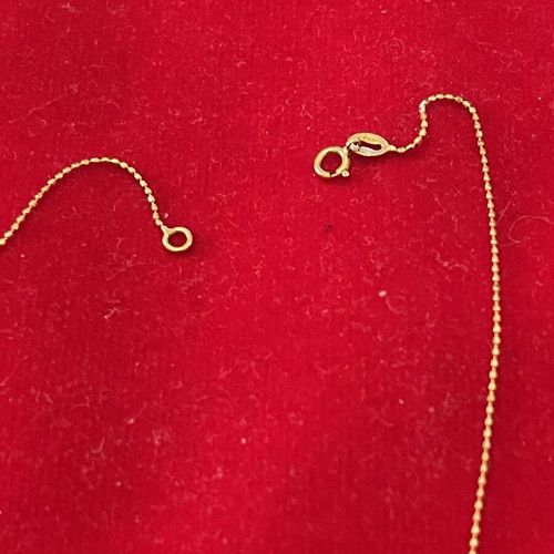 Gold 585 necklace with turquoise, like new