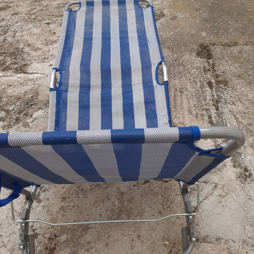 Aluminum sun lounger new with adjustable backrest