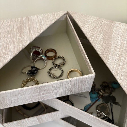 Jewelry organizer box with drawers, new