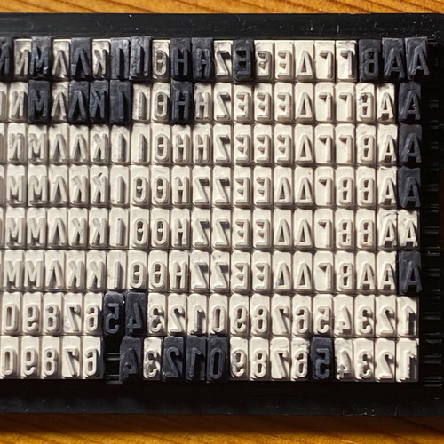 Dormy Imprint 1-T (Type-Set) stamp like new with customizable letters and ink