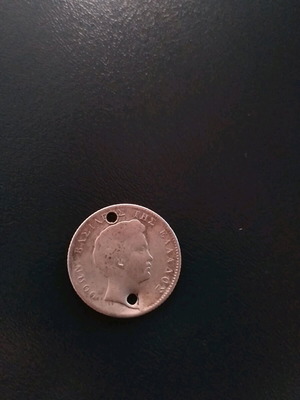 Othon 1833 silver drachma used with holes