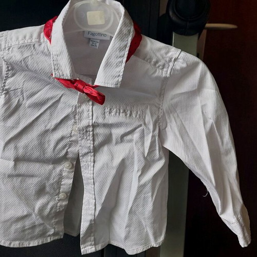 Marasil baptism set 12 months like new with shirt and bow tie