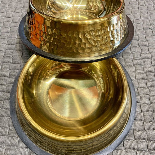 Set of 2 Luxury Bowls for Dog, Cat, or Small Pets, New