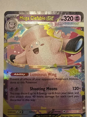 Mega Clefable ex Pokémon card like new