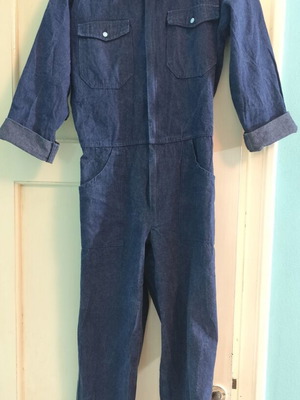 Vintage denim jumpsuit used, blue, size S
