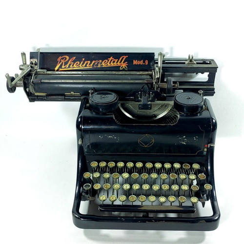 Rheinmetall 9 Typewriter vintage collectible used, needs repair