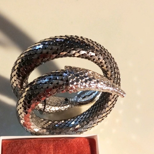 Whiting & Davis snake bracelet like new, stainless steel plated