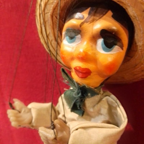 Mexican marionette vintage used, height 40 centimeters