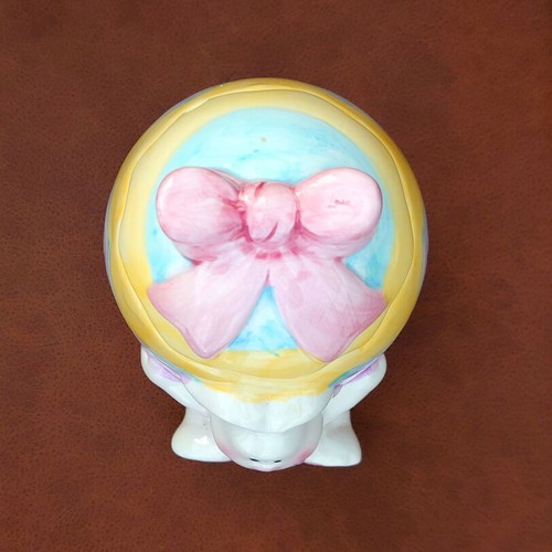 Easter decorative ceramic vase new with lid and bunny