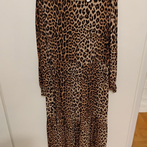 H&M leopard viscose dress, size S