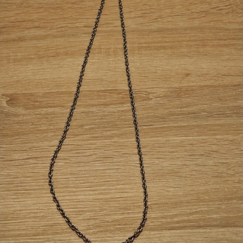 Long silver necklace chain