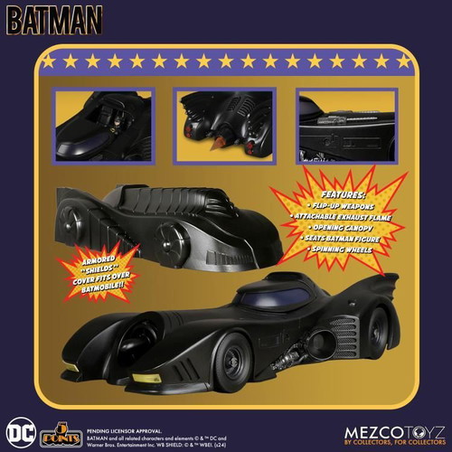 Batmobile Mezco 5 Points DC Comics 1989 Batman Movie new