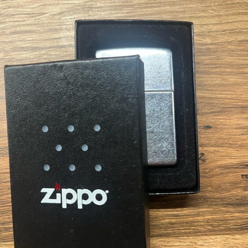 Zippo windproof lighter used, original USA, with box and card