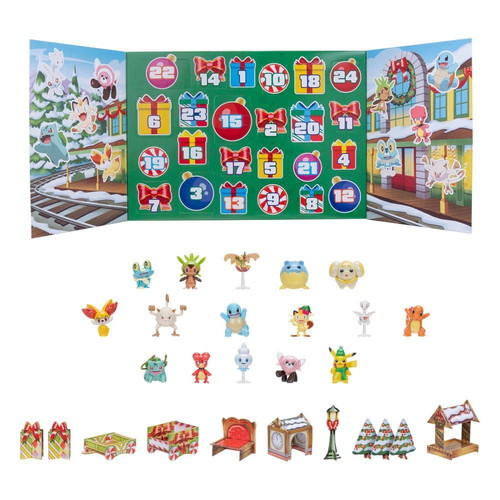 Pokemon Holiday Christmas Advent Calendar 2024 new with 16 figures