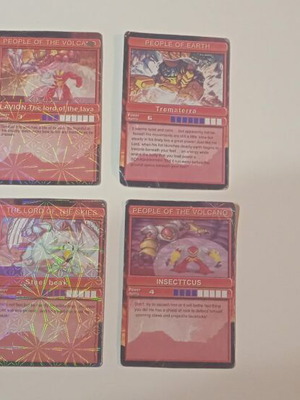 Gormiti cards used, pack