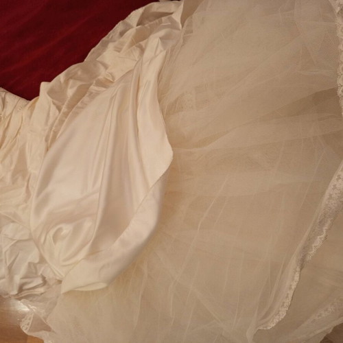 Pronovias Rangun 100% Dupion Silk wedding dress size EU 38 like new
