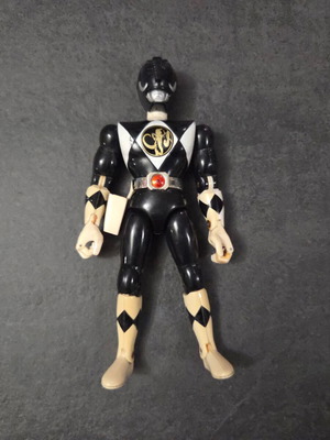 Mighty Morphin Power Rangers Black Ranger figure used, 19cm, Bandai 1993