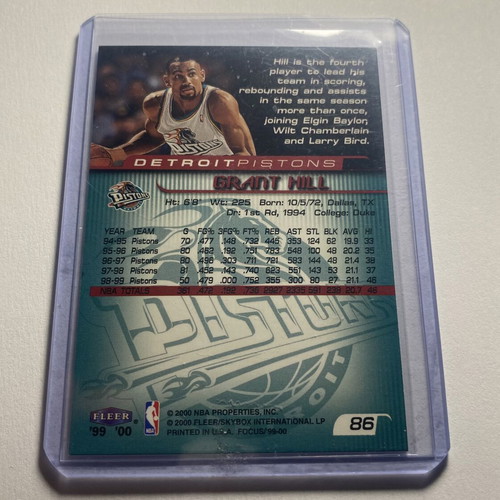 1999-00 Fleer Focus Grant Hill Detroit Pistons collectible card new