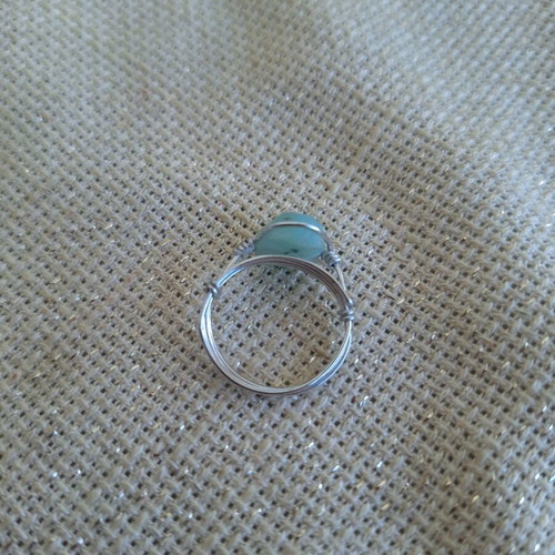 Larimar ring handmade, new, turquoise and silver