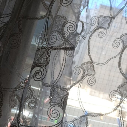 Acrylic Tulle Curtain used, white sugar color with embroidered floral glitter