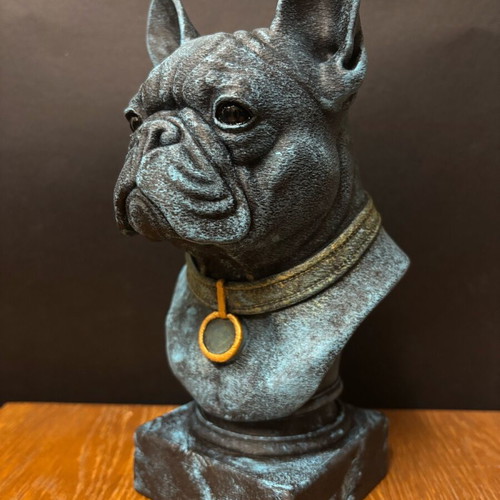 French Bulldog statue new, medium size 16 cm, hand painted