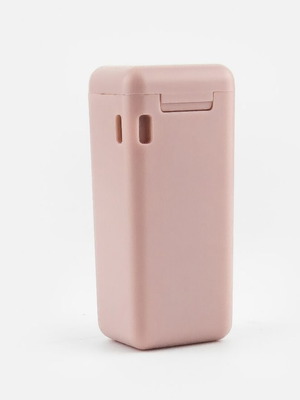 Collapsible Zero Waste Straw nude pink with cleaning brush like new