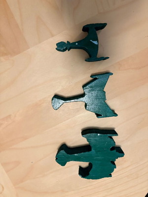 Star Trek Klingon Bird-of-Prey decorative spaceship set of 3
