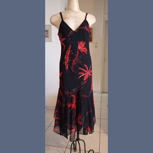 Casamia women's dress like new, black coral, size M/L