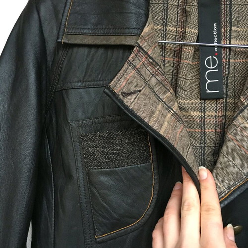 Vintage leather jacket Milestone like new, size 38, brown and beige