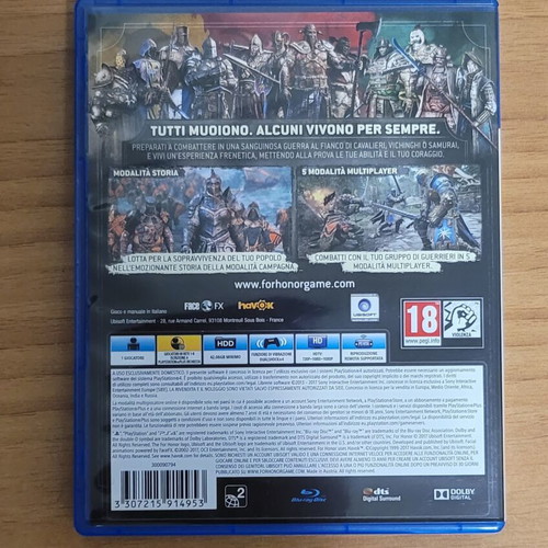 For Honor PS4 game, European version