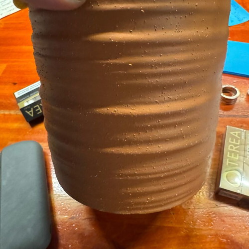 Ceramic flowerpot brown new