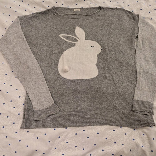 Oysho jumper like new, white and grey, size M
