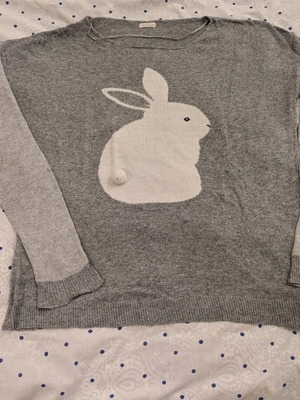 Oysho jumper like new, white and grey, size M