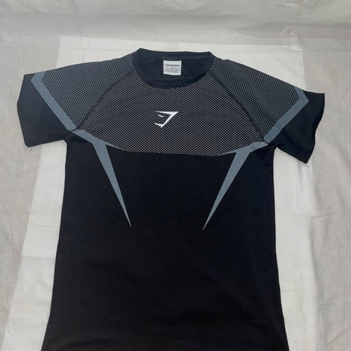Gymshark athletic top black/grey size S, new