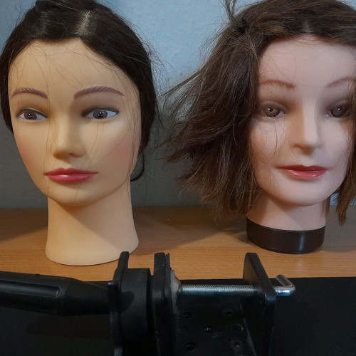 Practice hairdressing dolls used, pack of 2