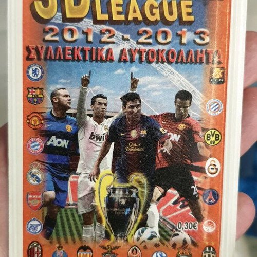 3D European League 2012-2013 collectible stickers new, sealed