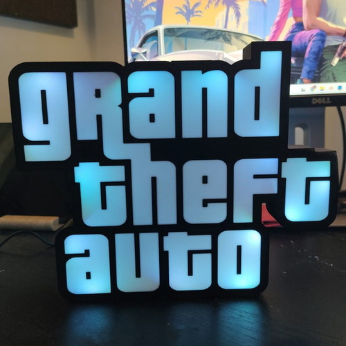 Light Box Grand Theft Auto GTA with Colorful LED and USB