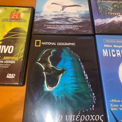 Set of 5 documentary DVDs like new, nature and science