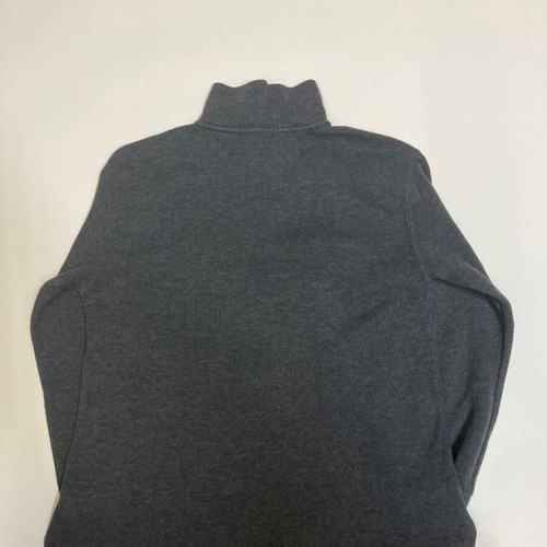 Ralph Lauren Quarter Zip sweater, grey, red pony, size S