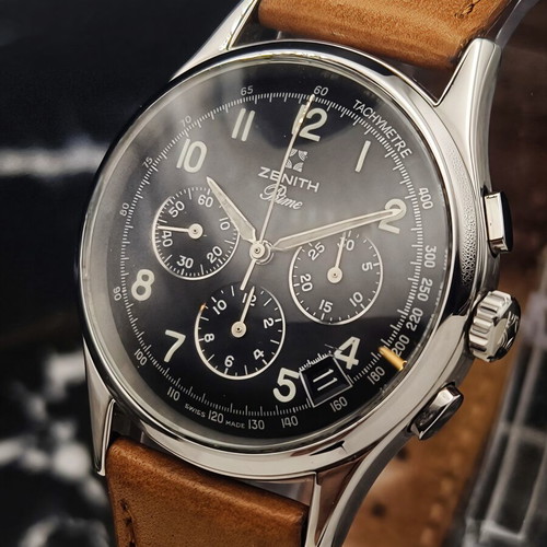 Zenith Prime Hand-Wound Chronograph vintage, used
