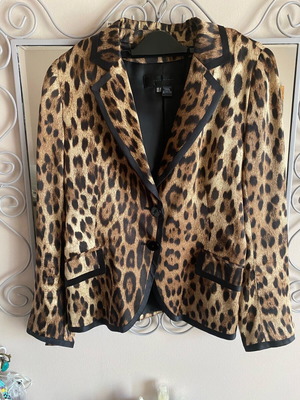 Satin Leopard Women's Jacket Medium like new