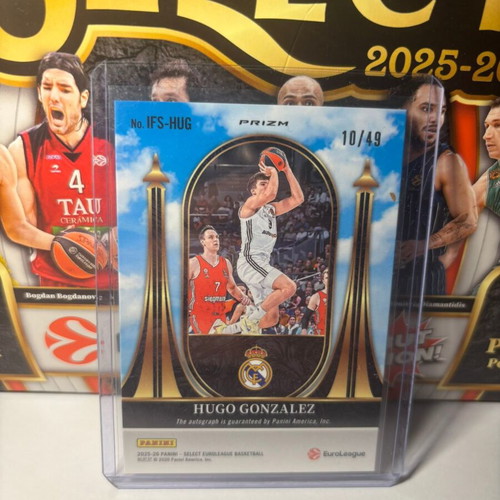 2025-26 Select Euroleague Hugo Gonzalez In Flight Auto card like new