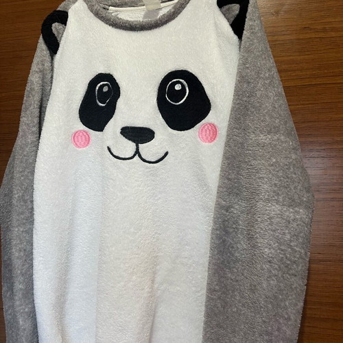 Pajama shirt Panda like new, white and gray, size S