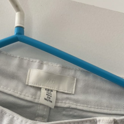 H&M pants size S new with gift t-shirt white turquoise