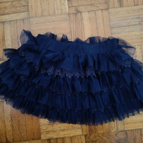 Mayoral blue skirt with tulle and lace, age 3-4